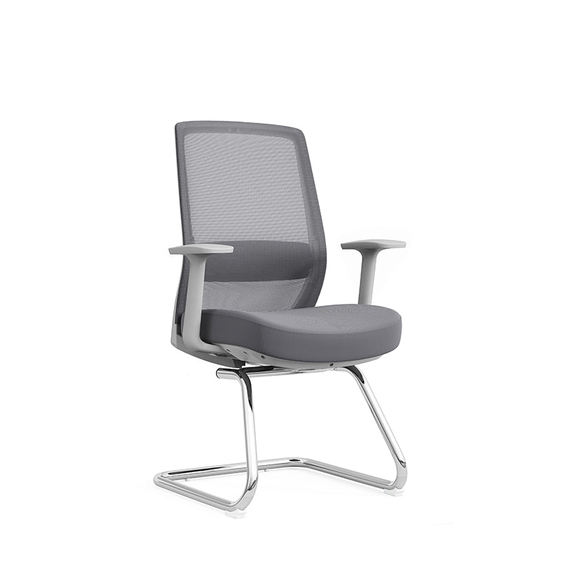Gray Mesh Reception Visitor Chair