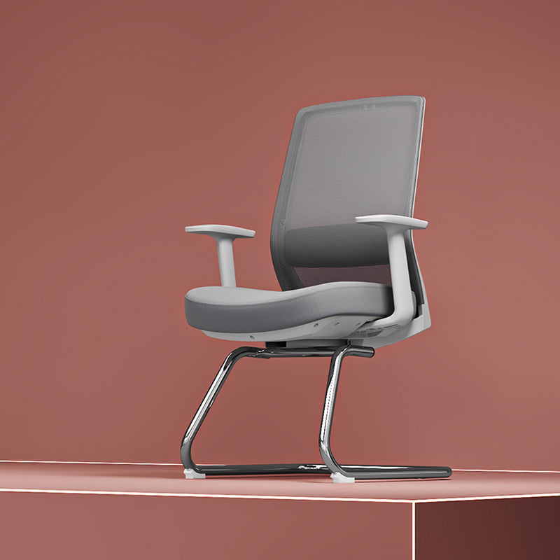 Gray Mesh Reception Visitor Chair