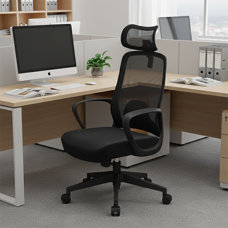 High-Back Adjustable Headrest Desk Chair
