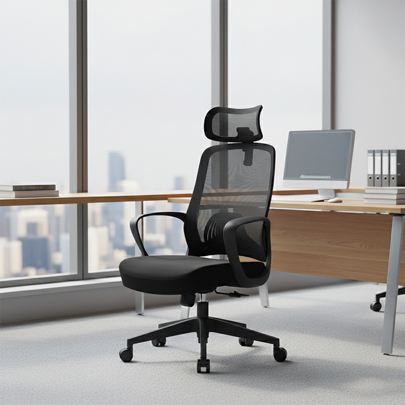 High-Back Adjustable Headrest Desk Chair