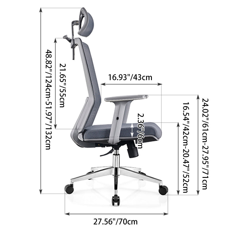 High-Back Mesh Gaming Chair, Headrest & Coat Rack