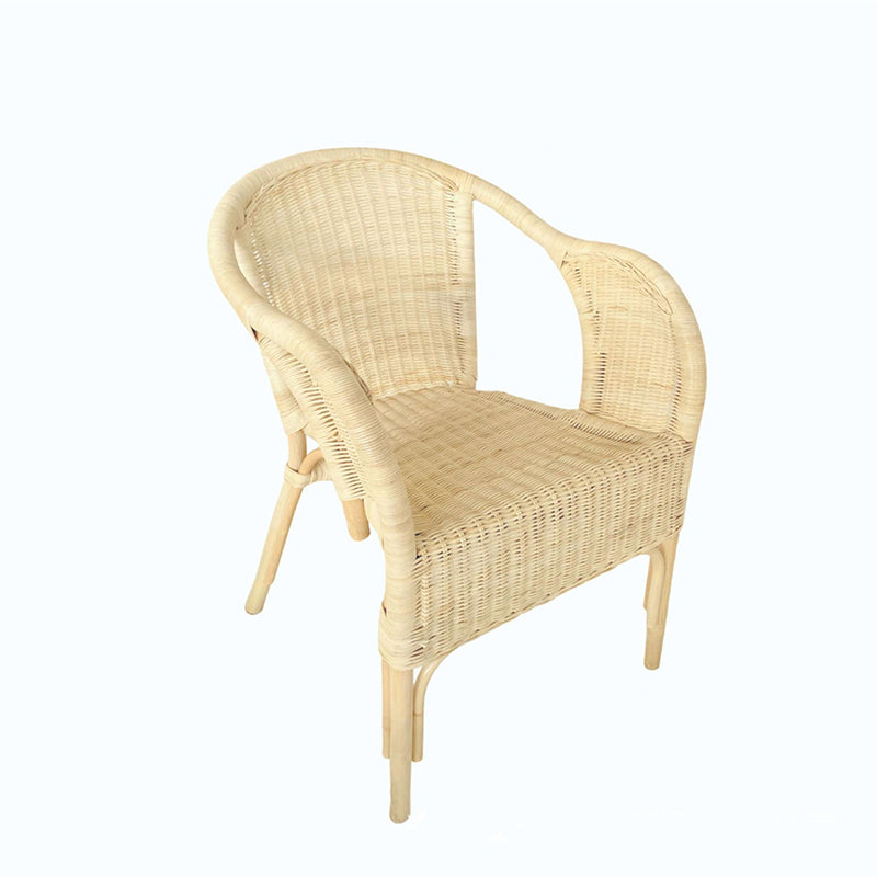 Handwoven Rattan Farmhouse Dining Chair