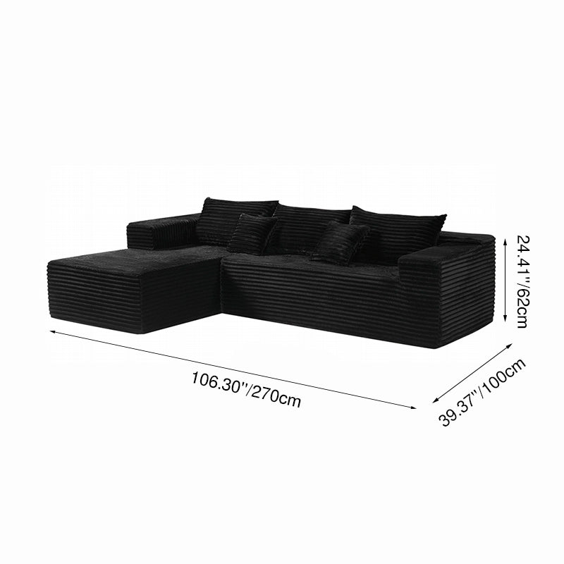 Nordic Corduroy Compact Sofa