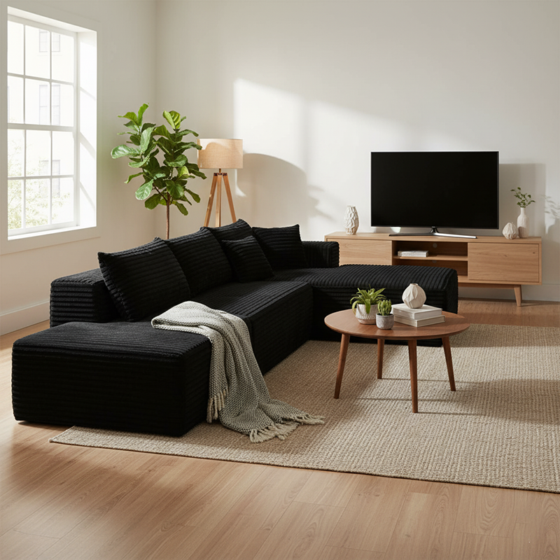 Nordic Corduroy Compact Sofa