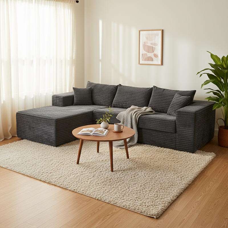 Nordic Corduroy Compact Sofa