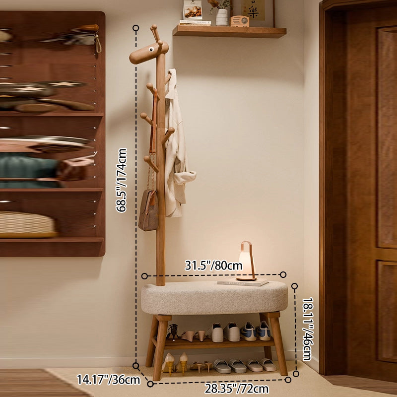 Giraffe Shoe Bench Hall Tree