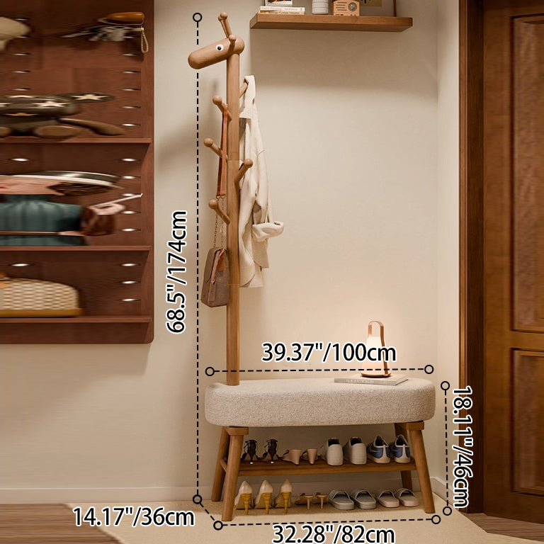 Giraffe Shoe Bench Hall Tree