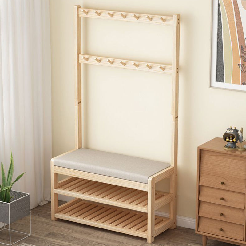 Linen Shoe Bench Hall Tree