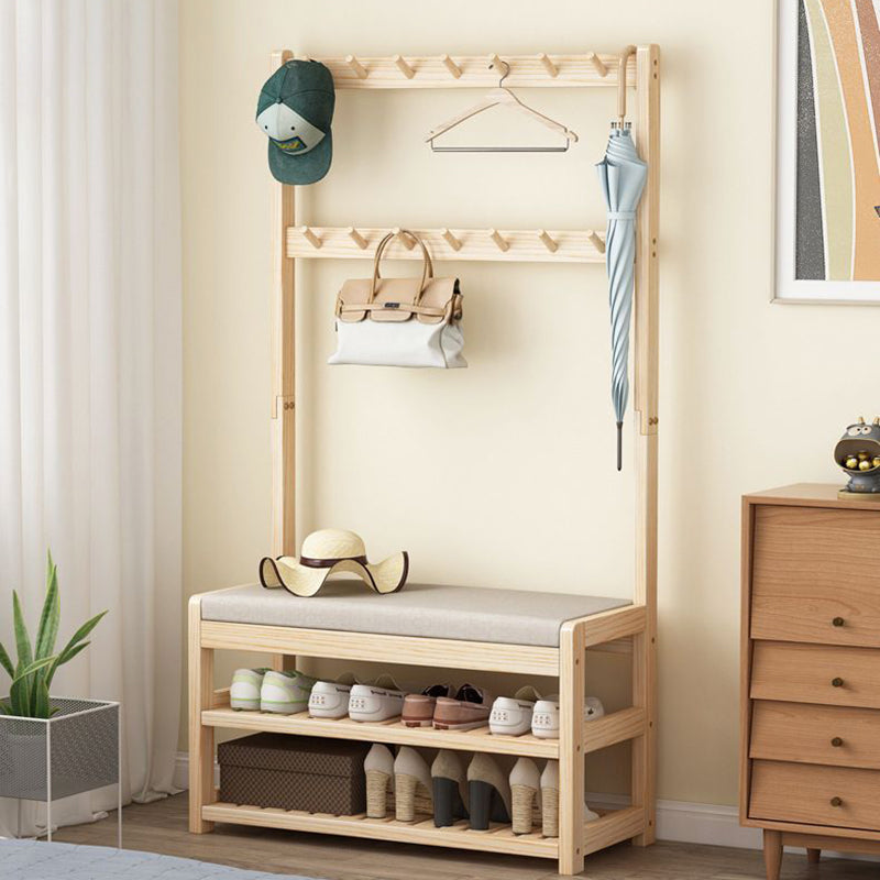 Linen Shoe Bench Hall Tree