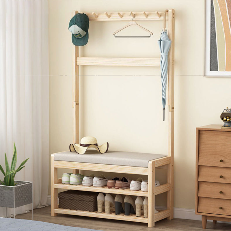 Linen Shoe Bench Hall Tree