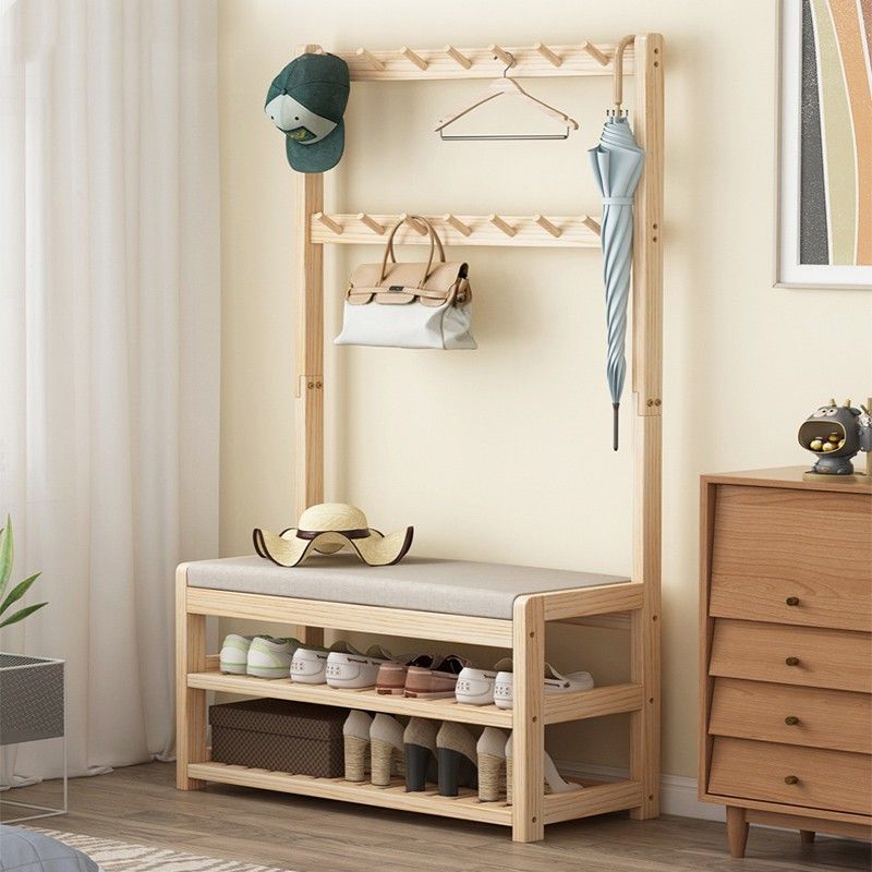 Linen Shoe Bench Hall Tree