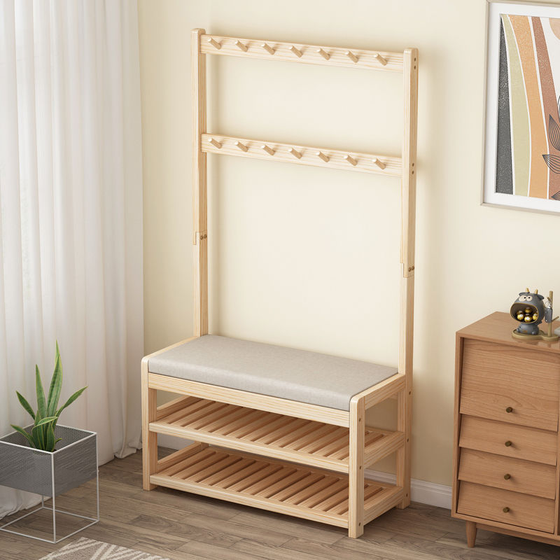Linen Shoe Bench Hall Tree