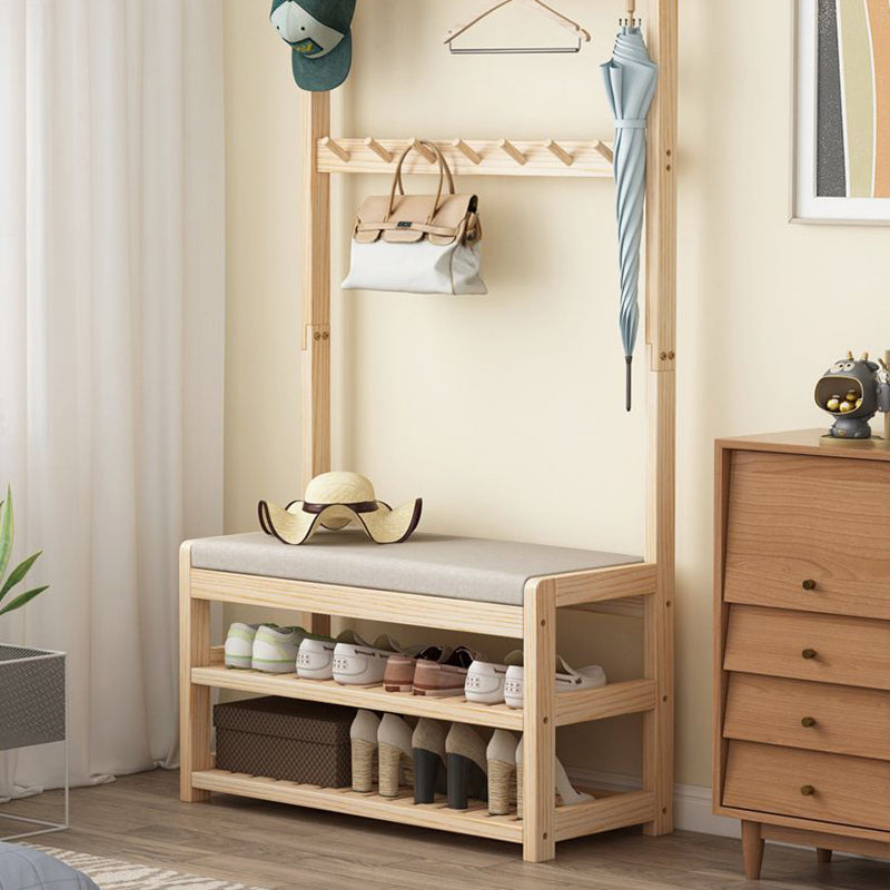 Linen Shoe Bench Hall Tree