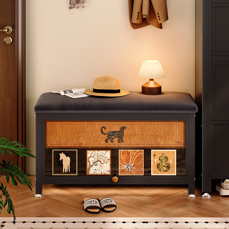 Velvet Shoe Bench