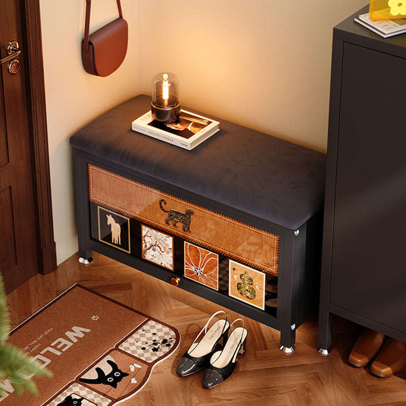Velvet Shoe Bench