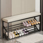 Faux Leather Shoe Bench