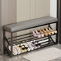 Faux Leather Shoe Bench