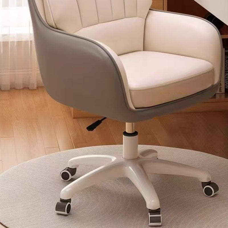 Adjustable Swivel Cat-Scratch Leather Desk Chair