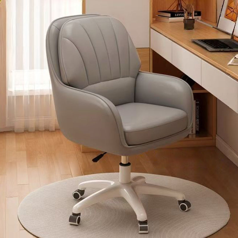 Adjustable Swivel Cat-Scratch Leather Desk Chair