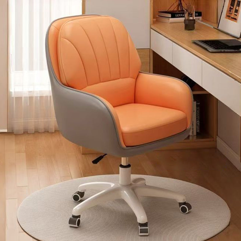 Adjustable Swivel Cat-Scratch Leather Desk Chair
