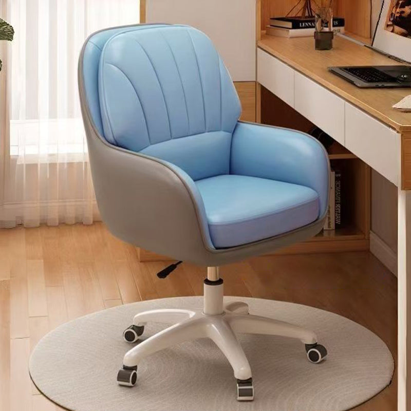 Adjustable Swivel Cat-Scratch Leather Desk Chair
