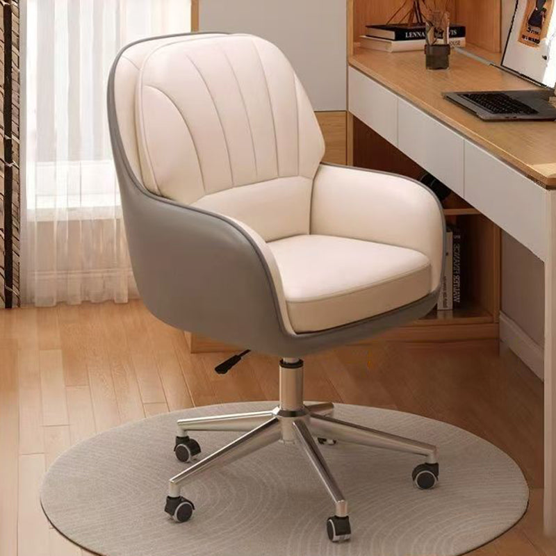 Adjustable Swivel Cat-Scratch Leather Desk Chair