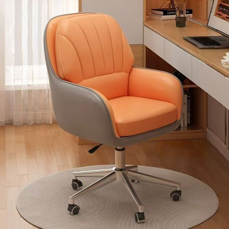 Adjustable Swivel Cat-Scratch Leather Desk Chair