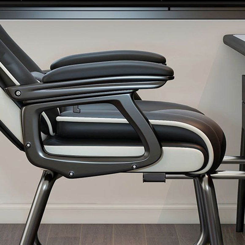 PU Leather Desk Chair with Footrest