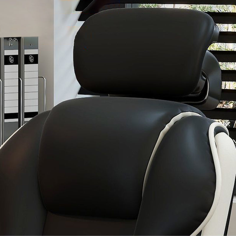 PU Leather Desk Chair with Footrest