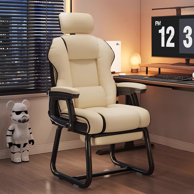 PU Leather Desk Chair with Footrest