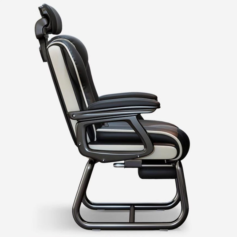PU Leather Desk Chair with Footrest