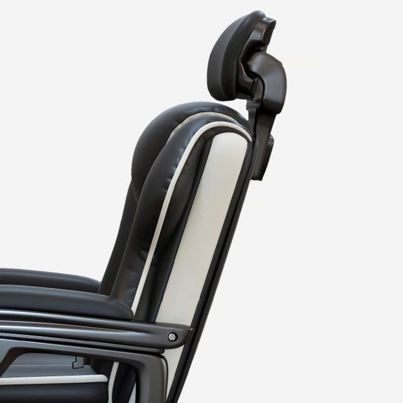 PU Leather Desk Chair with Footrest