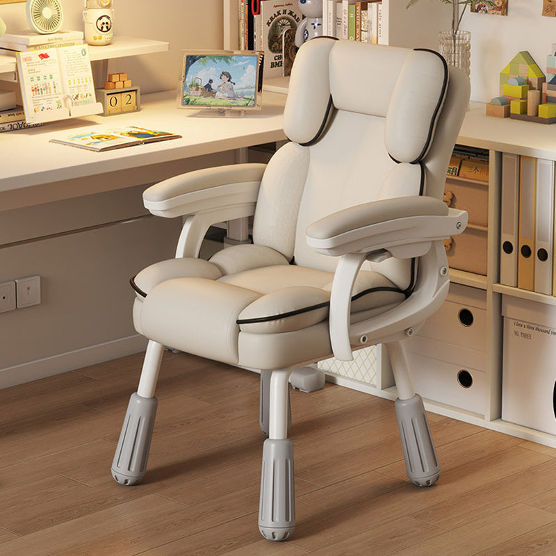 Adjustable PU Leather Desk Chair with Armrest