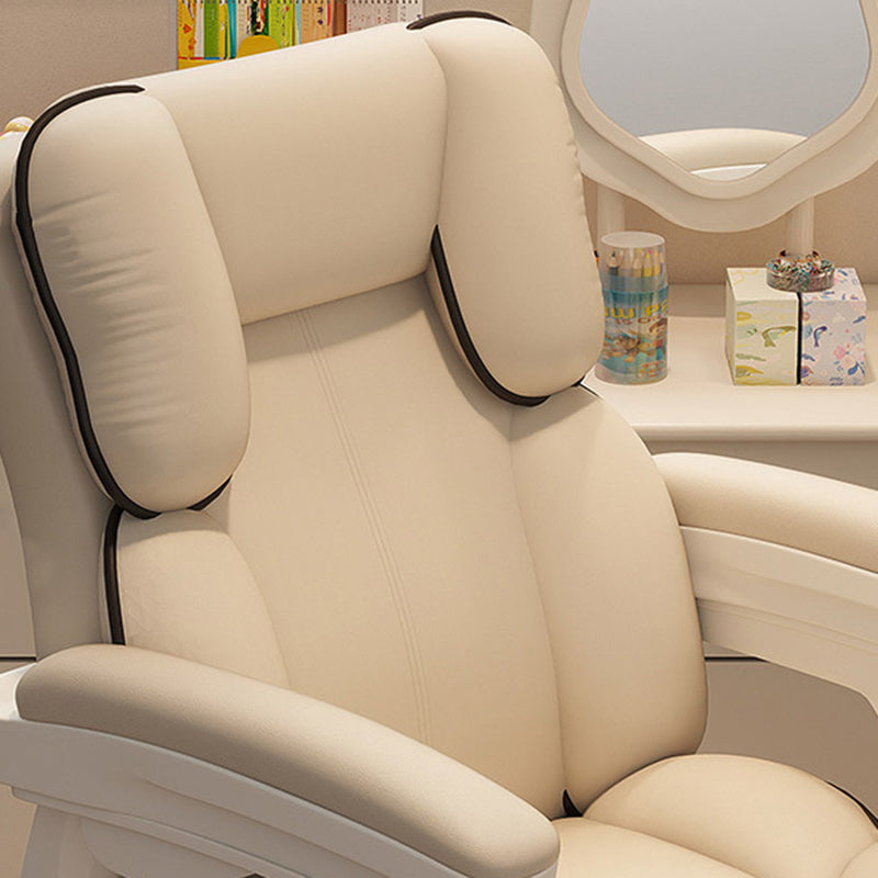 Adjustable PU Leather Desk Chair with Armrest