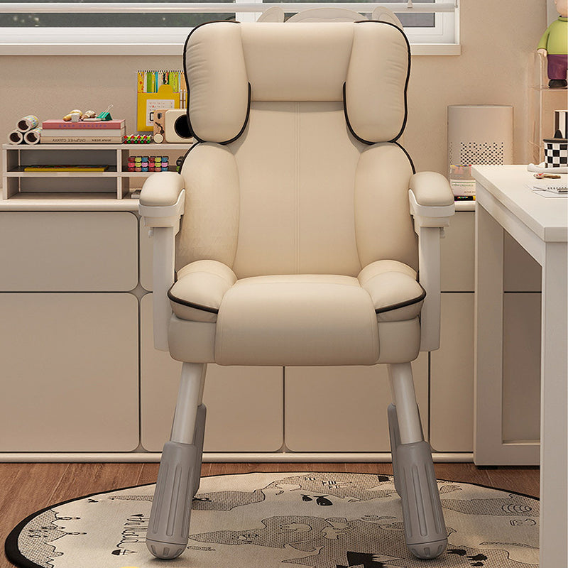 Adjustable PU Leather Desk Chair with Armrest