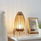 Modern Art Deco Rocket Beech Wood Acrylic LED Table Lamp For Bedroom