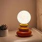 Modern Art Deco Spherical Oval Ceramic Glass 1-Light Table Lamp For Bedroom