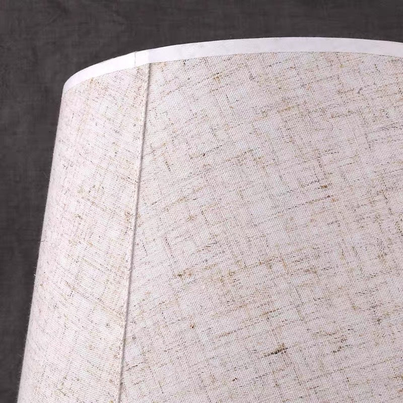 Contemporary Scandinavian Trapezoidal Base PVC Fabric Iron 1-Light Table Lamp For Bedroom