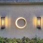 Modern Minimalist Stainless Steel & PC Round Moon LED Wall Sconce Lamp Outdoor Patio