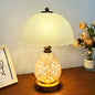 Modern Art Deco Glass Dome Shade Oval Base 1-Light Table Lamp For Living Room