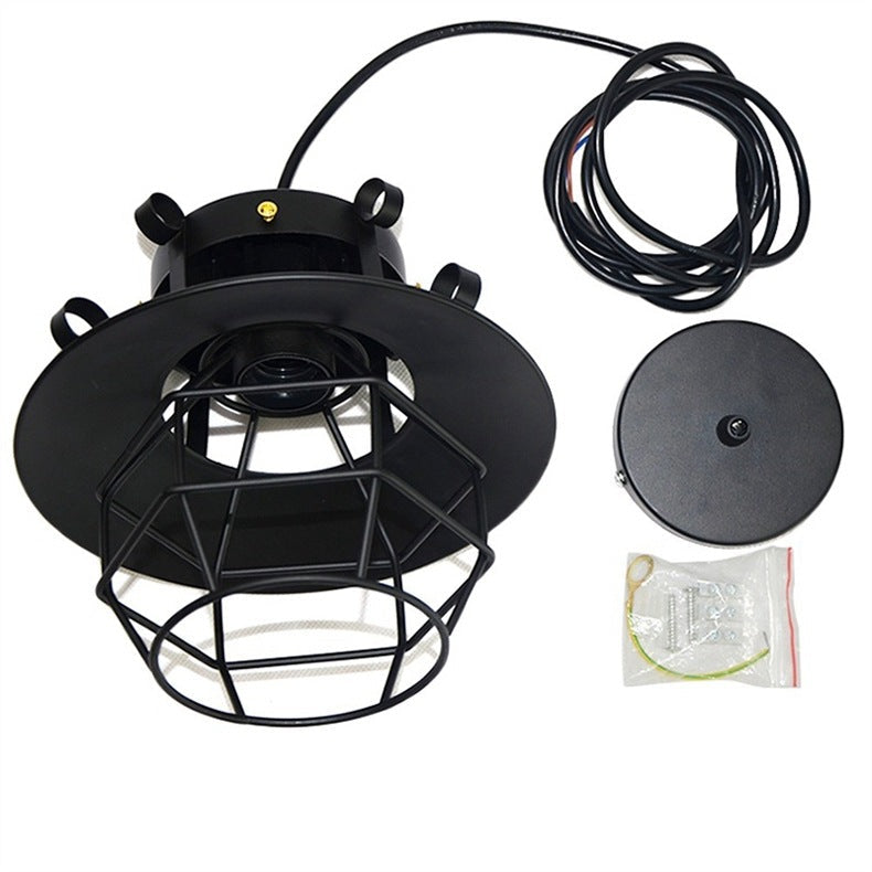 Industrial Iron Cage Pendant Light
