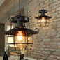 Industrial Iron Cage Pendant Light