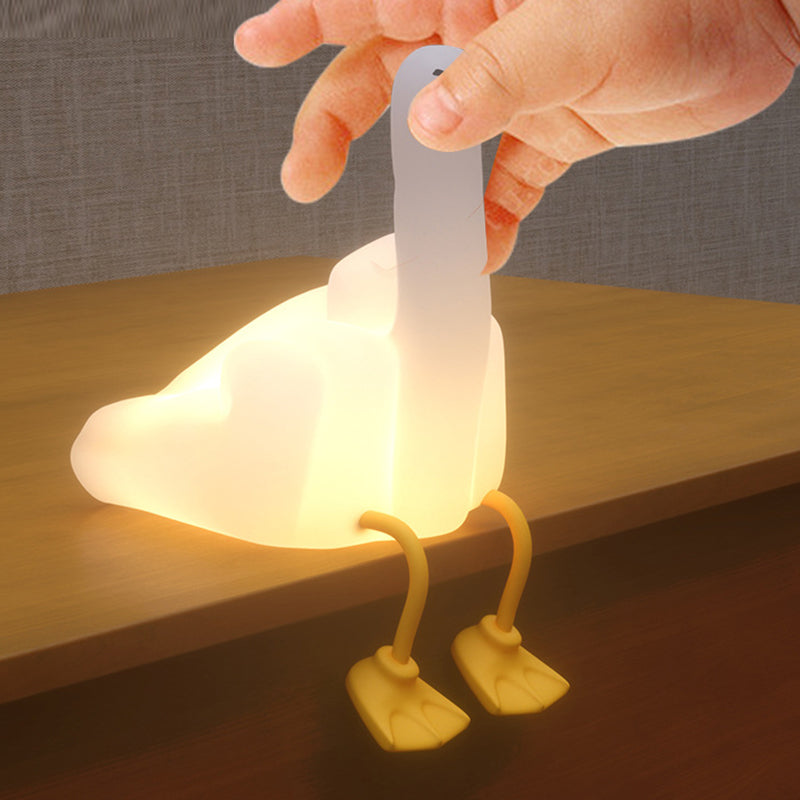 Contemporary Creative Silicone Duck LED Table Lamp Night Light For Bedroom