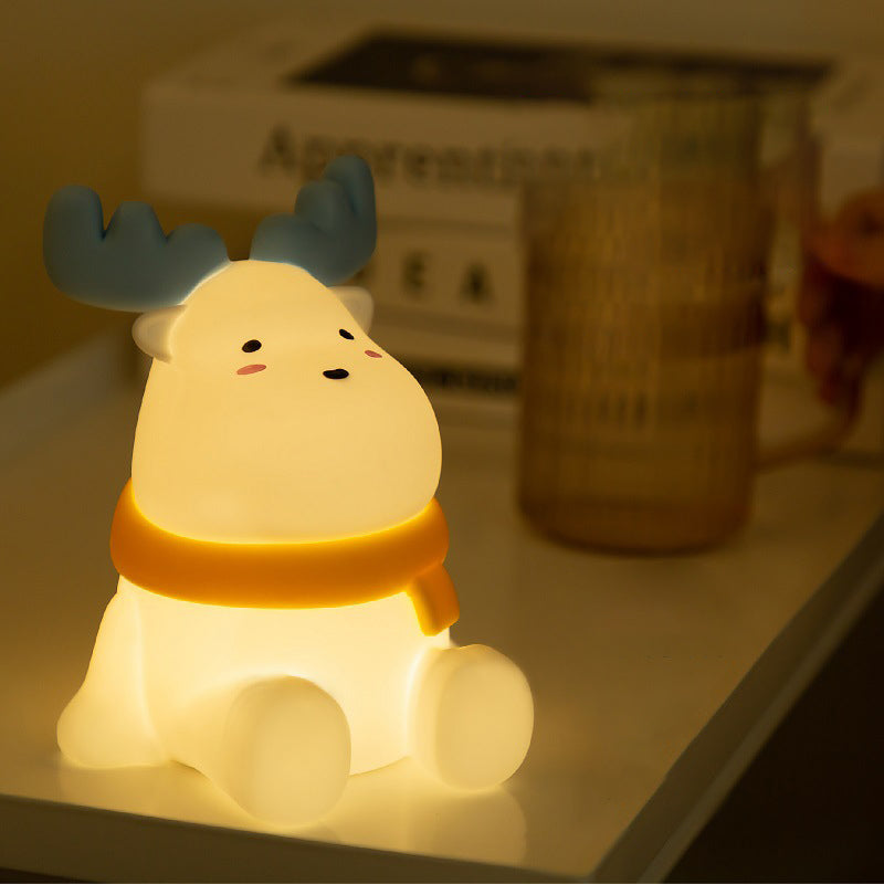 Contemporary Creative Silicone ABS Reindeer LED Table Lamp Night Light For Bedroom