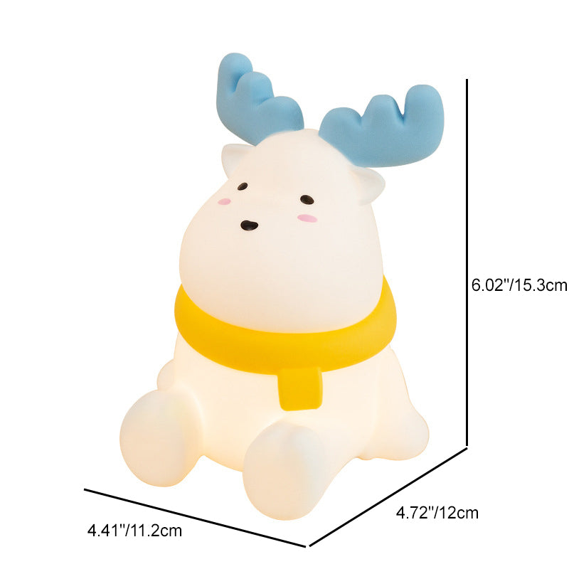 Contemporary Creative Silicone ABS Reindeer LED Table Lamp Night Light For Bedroom