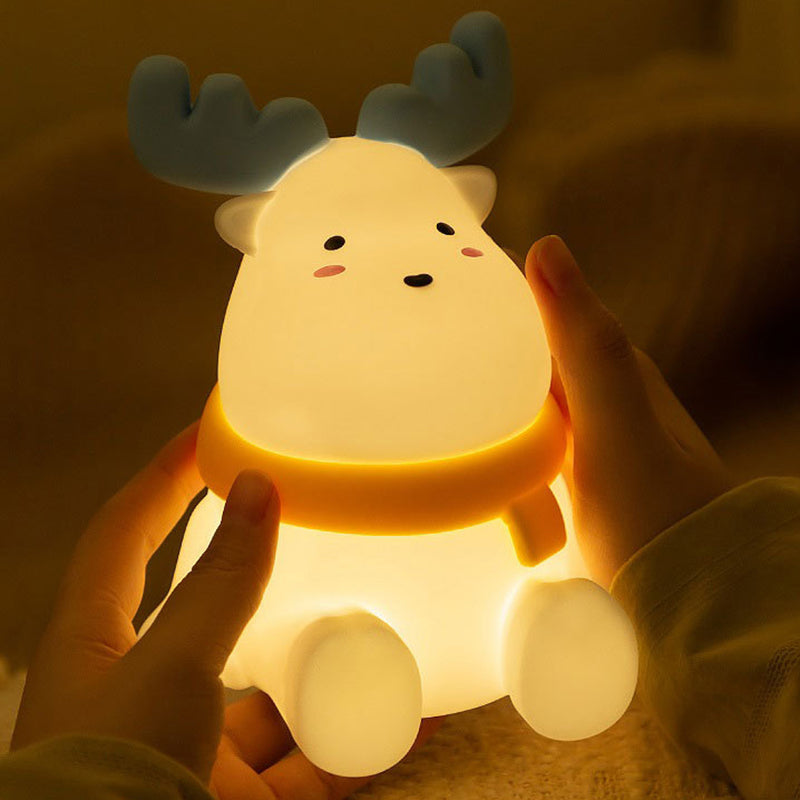 Contemporary Creative Silicone ABS Reindeer LED Table Lamp Night Light For Bedroom
