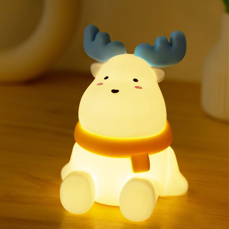 Contemporary Creative Silicone ABS Reindeer LED Table Lamp Night Light For Bedroom