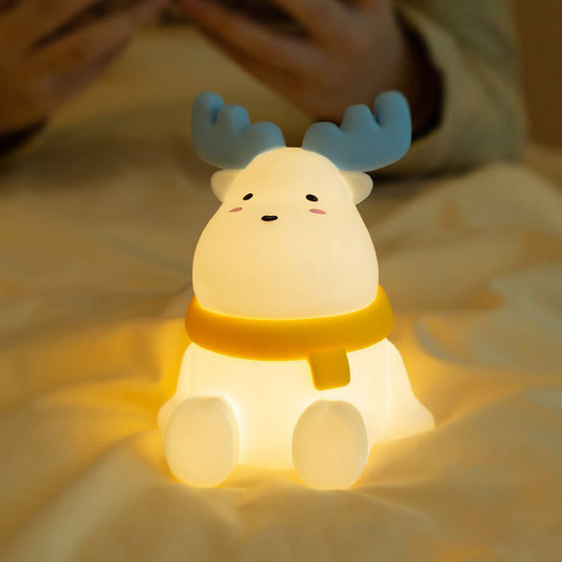 Contemporary Creative Silicone ABS Reindeer LED Table Lamp Night Light For Bedroom