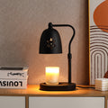 Modern Minimalist Iron & Wood Oval Base Cone Shade 1-Light Melting Wax Table Lamp for Bedroom & Living Room