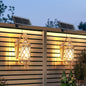 Traditional Vintage Aluminum Cylindrical Solar LED Waterproof Wall Sconce Lamp For Outdoor Garden And Patio